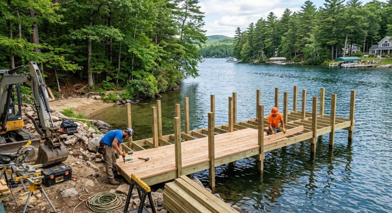 Pond Dock Installation in Kansas City, KS